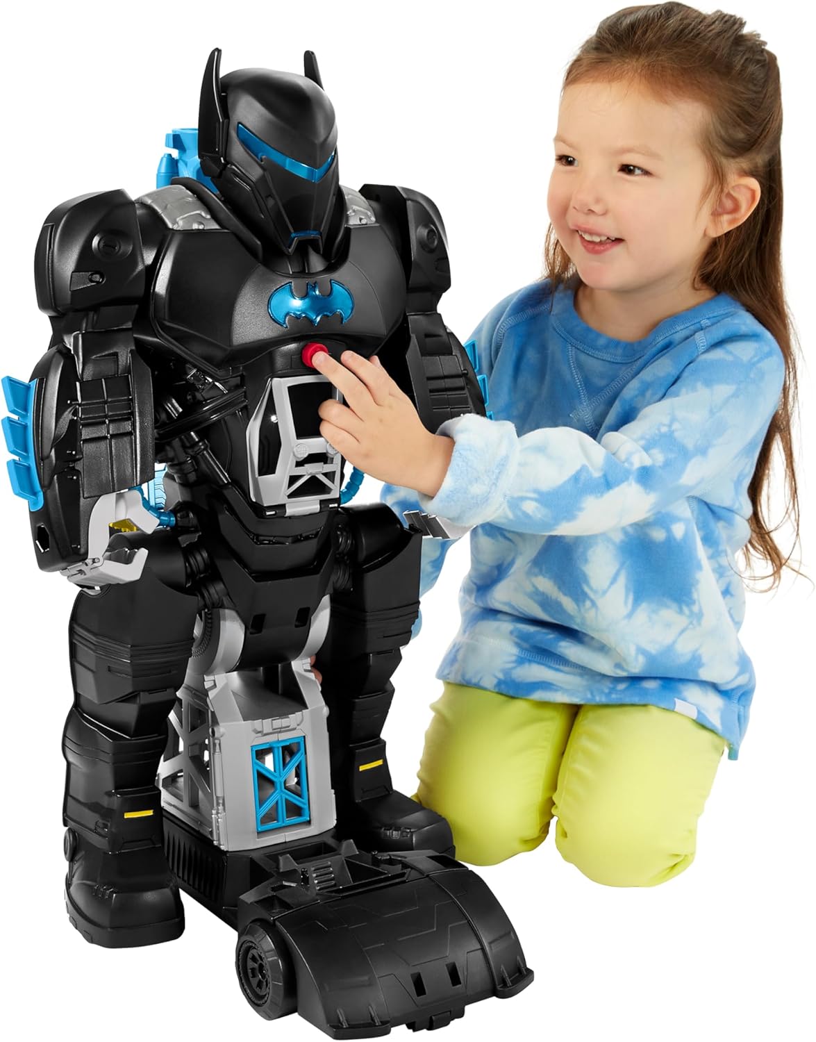 Fisher-Price Imaginext DC Super Friends Batman Toy Bat-Tech Batbot Playset 2-Ft-Tall Robot with Lights &amp; Sounds for Pretend Play Kids Ages 3+ Years​