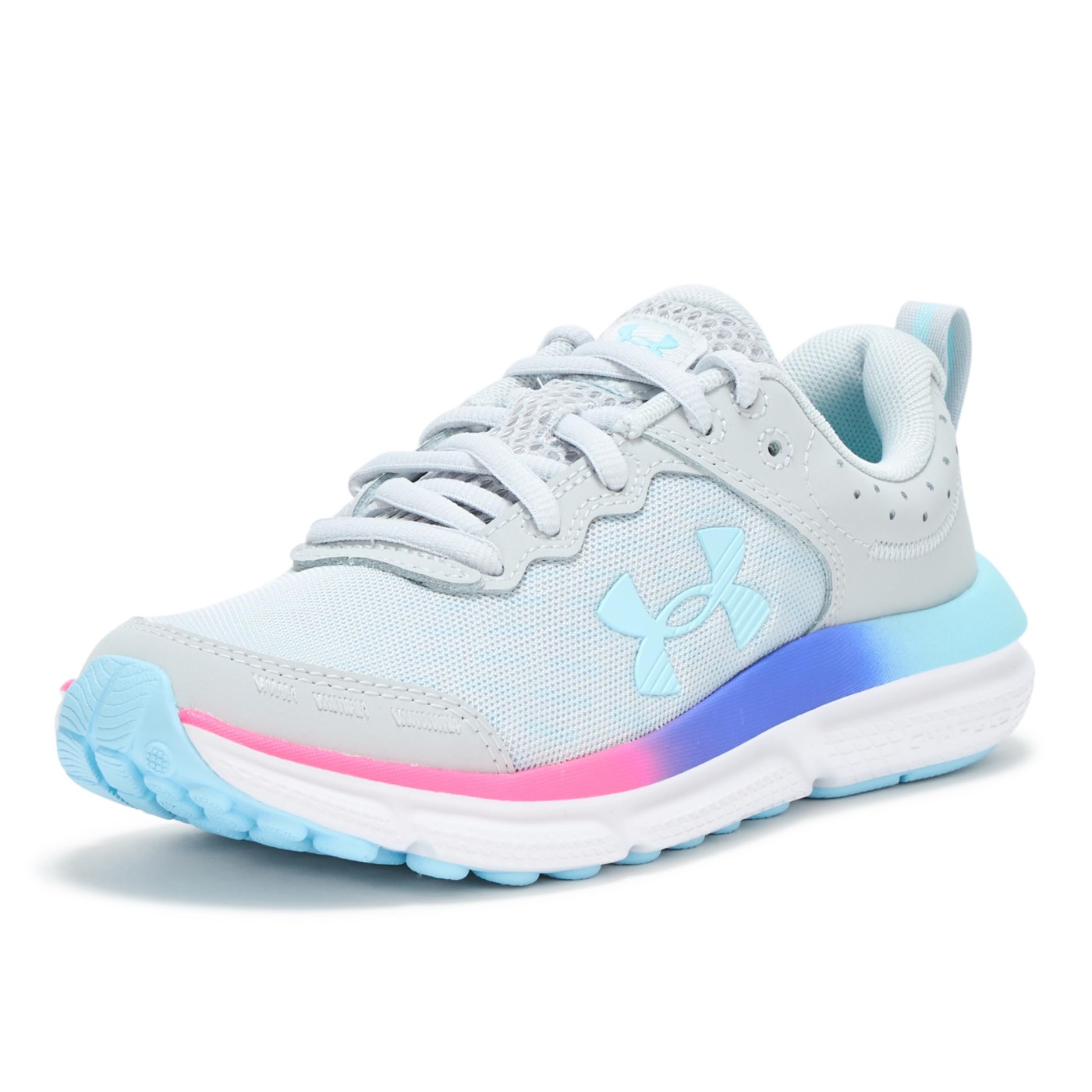 Under Armour Youth Assert 10 Basketball Shoes ??? White/Royal Sizes 3.5Y???7Y